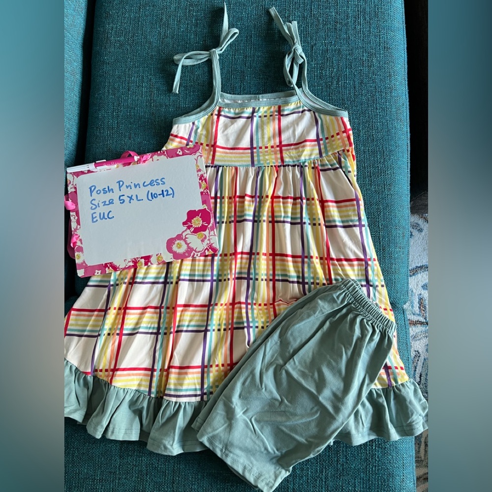 Posh Princess Rainbow 🌈 Plaid Twirl Set